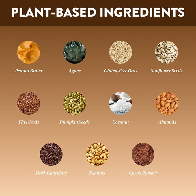 Protein Puck Plant Based Bars | Snacks with Vegan Protein | 16 Count | 3.25 oz Full Size | Gluten Free Non Dairy Kosher Certified Non GMO Premium Healthy Bars | Cocoa Peanut Fusion