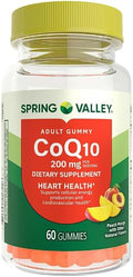 Spring Valley CoQ10 Adult Gummies 200 mg 60 Count + Daily Supplement Tracker Sticker