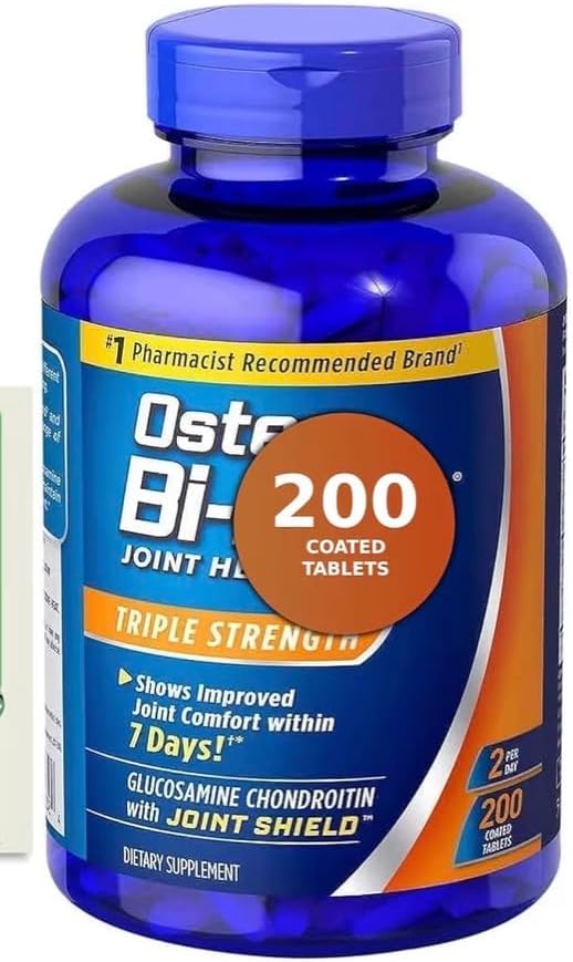 Glucosamine Chondroitin Bi Flex Tripple Strength Supplement 3 Month Supply 200 Count