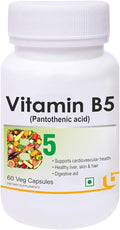 TU Vitamin B5 (Pantothenic Acid) Supplement 100% RDA Approved for Energy &amp Metabolism 60 Veg Capsules