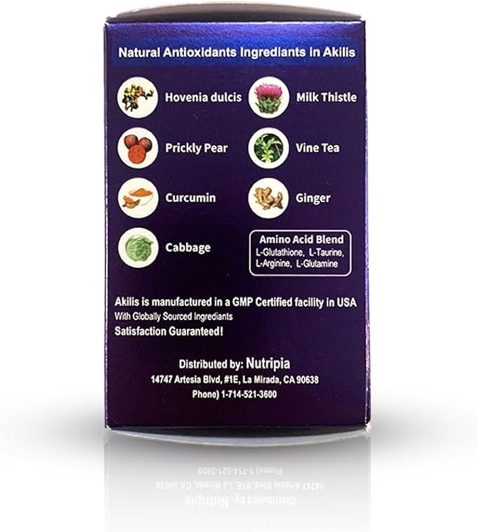 Akilis Liver Support Pills (100 Vegi Caps 33 Doses) – Boosts Recovery After Drinking for Better Mornings with Hovenia Dulcis (DHM) Milk Thistle Prickly Pear 16 Ingredients