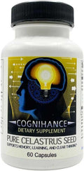 Cognihance Herbal Blend Capsules – Gingko Biloba &amp Celastrus Seed | Plant-Based Wellness &amp Focus Support | 120 Count