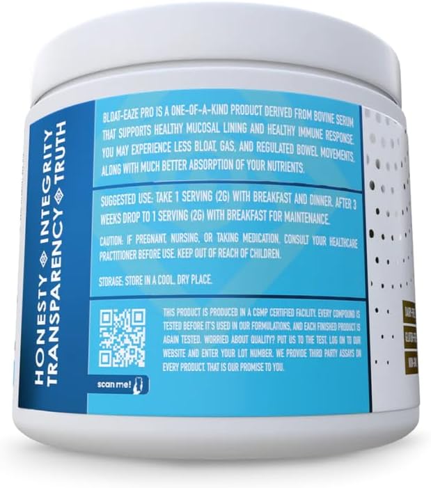NuEthix Formulations Bloat Eaze Pro Support for Gut Barrier Function Dietary Supplement 60 Servings