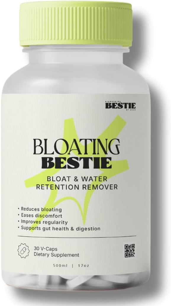 Bloating Bestie for Women &amp Men - Gut Health Supplement Digestion Support Natural Water Retention Remover Helps Remove Bloat &amp Gas - 30 Capsules