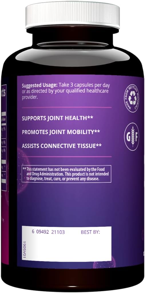 MRM Glucosamine 1500mg &amp Chondroitin Sulfate 1200mg | Triple Strength Joint Support Supplement | Mobility &amp Cartilage Health | Gluten-Free Capsules for Adults | 180 Count