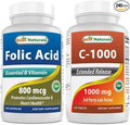 Best Naturals Folic Acid 800 mcg &amp Vitamin C 1000 mg