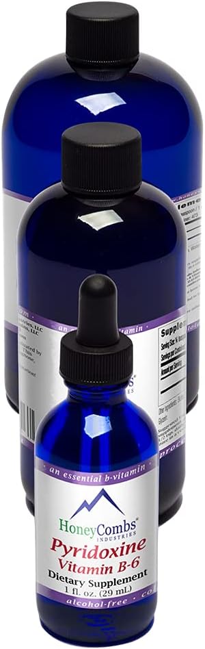 Vitamin B6 (Pyridoxine) Drops – Liquid Vitamin B Drops for Natural Brain Function Support Blood Vessels &amp Immune Support – Liquid Vitamin Mood Supplement – Alcohol-Free Health Supplement (16 Fl O