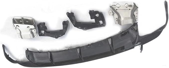 Rear Lip Diffuser with Exhaust Nozzle On Bumper Slide Compatible for Mercedes Benz CLA W117 Class CLA260 CLA4-2018 (Color : 2013-2015 Silver)
