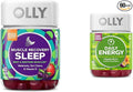OLLY Muscle Recovery Sleep Gummies Sleep and Sore Muscle Support 3mg Melatonin Tart Cherry &amp Daily Energy Gummy Caffeine Free Vitamin B12 CoQ10 Goji Berry Adult Chewable Supplement