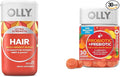 OLLY Ultra Strength Hair Softgels Supports Hair Health Biotin Keratin &amp Probiotic + Prebiotic Gummy Digestive Support and Gut Health