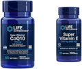 Life Extension Super Ubiquinol CoQ10 Heart Health Cellular Energy 60 Softgels and Super Vitamin E 268mg Immune &amp Brain Health 90 Softgels Bundle