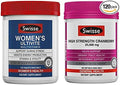 Swisse Women's Health 2-Pack Assortment: Ultivite Multivitamin (120 Count) / High Strength Cranberry (100 Count)