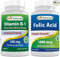 Best Naturals Vitamin B1 as Thiamine Mononitrate 100 mg &amp Folic Acid 1000 mcg