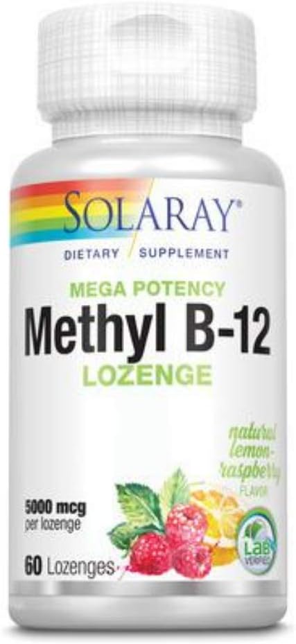 SOLARAY Methyl B12 Lozenge Lemon (Btl-Plastic) | 5000mcg 60ct