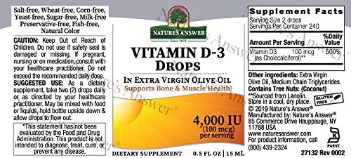 N.atures answer liquid vitamin d3 drop 4000iu 0.5fo pack of 6