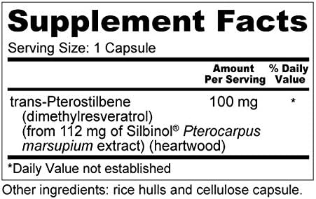 Wellness Resources Pterostilbene - Natural Source Silbinol Trans-Pterostilbene for Healthy Aging (100mg 60 Veggie Capsules) Non-GMO Vegan Soy-Free