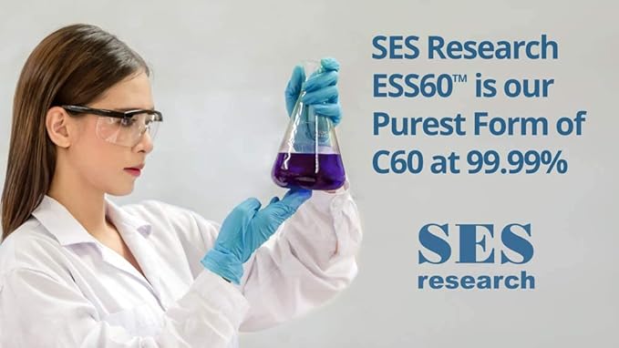 SES Research Combo of C60 Super Antioxidant Olive Oil and 100% Organic Coconut Derived MCT Oil - 150ml Nootropic Focus Sleeping Supplement Anti-Aging