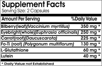 Advanced Eye Care with Lutein // 180 Capsules // Pure // by PureControl Supplements