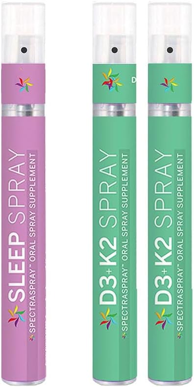 Spectraspray Sleep &amp Wellness Support Bundle – Sleep Spray &amp Vitamin D3 + K2 Oral Spray (2-Pack)