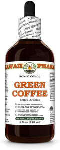 Green Coffee (Coffea Arabica) Dry Bean Glycerite Made in Hawaii All Natural Vegan Lab Tested Alcohol-Free Liquid Extract - 4 fl.oz