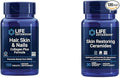 Life Extension Hair Skin &amp Nails Collagen Plus Formula 120 Count &amp Skin Restoring Ceramides 30 Liquid Vegetarian Capsules