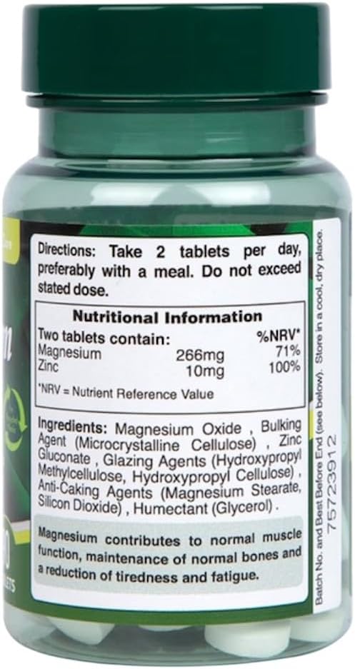 H and B Magnesium &amp Zinc 90 Tablets (Pack of 3 Total 270 Tables)