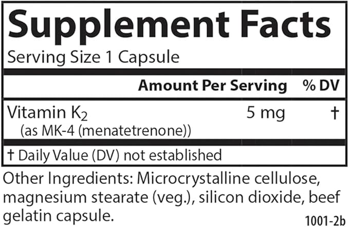 Carlson - Vitamin K2 MK-4 (Menatetrenone) 5 mg Vitamin K Supplement Bone Support K2 Vitamin Soy-Free Vitamin K-2 180 Capsules