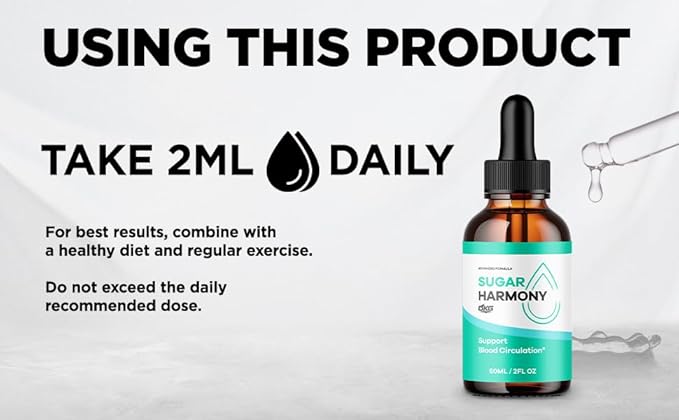 (2 Pack) Sugar Harmony Drops Official Sugarharmony Liquid Supplement with All Natural Ingredients Advanced Multivitamin Support Premium Health &amp Wellness Supplement Drops Made in The USA(60Servi