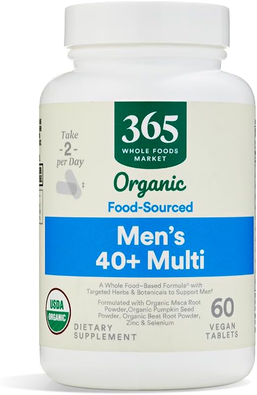 365 by Whole Foods Market Vitamin Multi Mens Food Cultured 40 Plus 60 Count