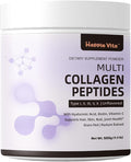 Multi Collagen Peptides Powder 5 Types (I II III V X) Collagen Protein Powder with Biotin Hyaluronic Acid Vitamin C Grass-Fed &amp Pasture-Raised Keto Paleo Unflavored 1.1 lbs