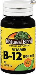 Nature`s Blend Vitamin B-12 1000mcg Tablets 50 ct (3 Pack)