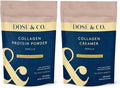 DOSE &amp CO. Vanilla Protein &amp Creamer Bundle – 14.8 oz + 12 oz | 20g Whey Protein + Hydrolyzed Type I &amp III Peptides | Supports Hair Skin &amp Nails | Non-GMO Gluten Free