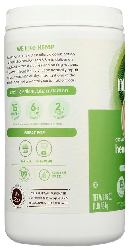 Nutiva Hemp Protein Organic 15g 16 Fl Oz