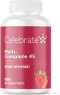 Celebrate Vitamins Multi-Complete Chewables 45mg Iron – Daily Bariatric Multivitamin for Sleeve Gastrectomy and Gastric Bypass Surgery Patients – Essential Vitamins &amp Minerals - Berry (60 Tablets