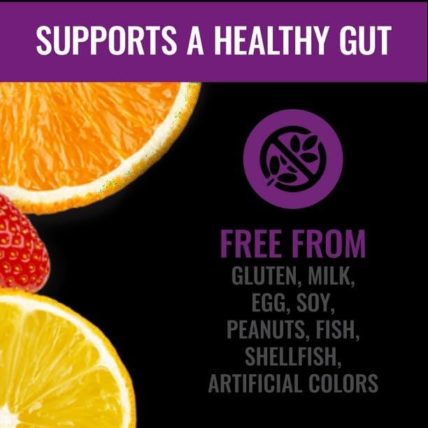 ikj Plant Based Prebiotic Fiber Supplement Gummies Natural Fruit 90 Count