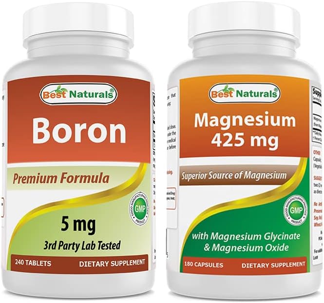 Boron 5 mg &amp Magnesium Glycinate 425 mg