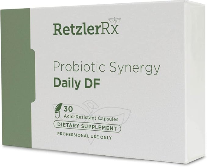 RetzlerRx Probiotic Synergy Daily Df 30 Billion CFU Bifidobacterium - Acid-Resistant DRCaps for Men's Digestive Health - 4 Researched Strains Including HN019 - Supports Flora Balance - 30 Count