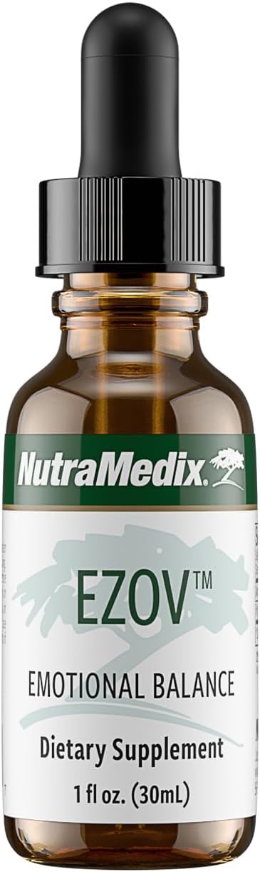NutraMedix Ezov Hyssop Plant Drops - Liquid Supplement for Stress Management Relaxation Antioxidant Support &amp Gut Health - Liquid Herb Extract for Mood &amp Emotional Support (1oz / 30ml)