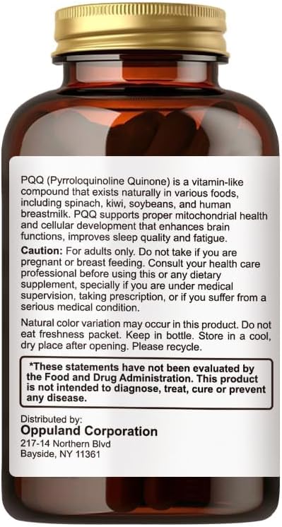 Pyrroloquinoline Quinone-PQQ Supplement 20 mg-Supports Heart Health*-Gluten-FreeNon-GMOVegetarian-60 Veg Capsules