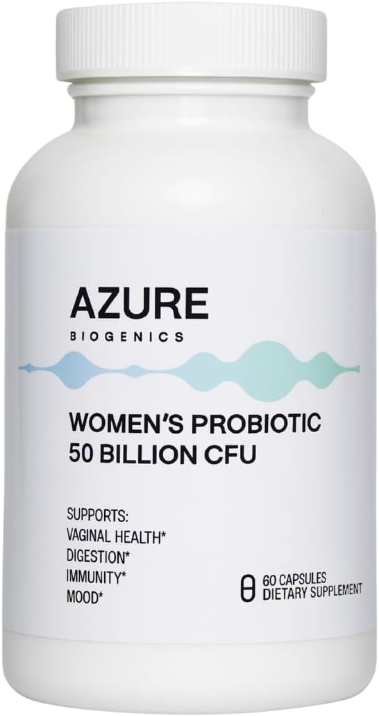 Probiotics for Women 50 Billion CFU 5 Lactobacillus Strains Digestion Vaginal Immune &amp Mood Health Support* Non-GMO Gluten-Free 60 Caps