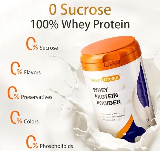 Pure Whey Protein Powder100% Whey Protein PowderNo Artificial IngredientsHelp with Recovery and Enhance Immunity