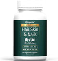 Wellgenix Purvana MAX Hair Skin and Nails Supplement – 5000mcg Biotin with MSM &amp B-Complex – Supports Thicker Hair Stronger Nails &amp Glowing Skin – 90 Veggie Capsules