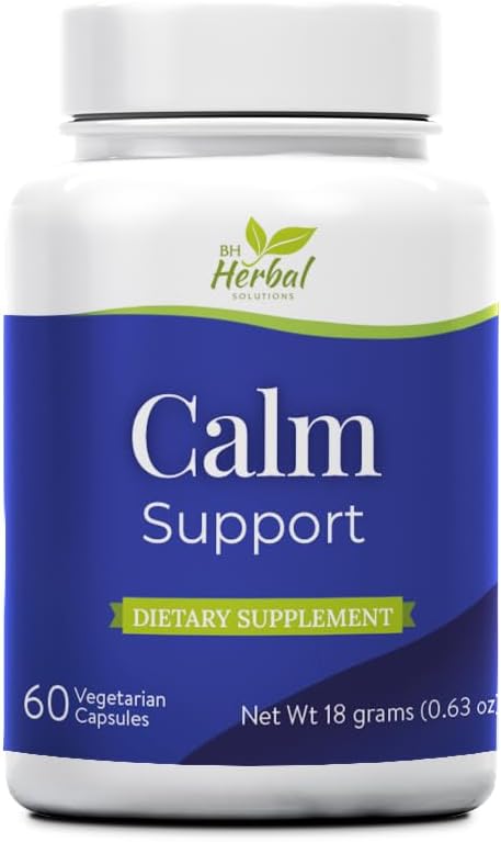 Calm Support – Herbal Supplement for Relaxation Inner Balance and Stress-Free Living – 100% Natural and Plant-Based