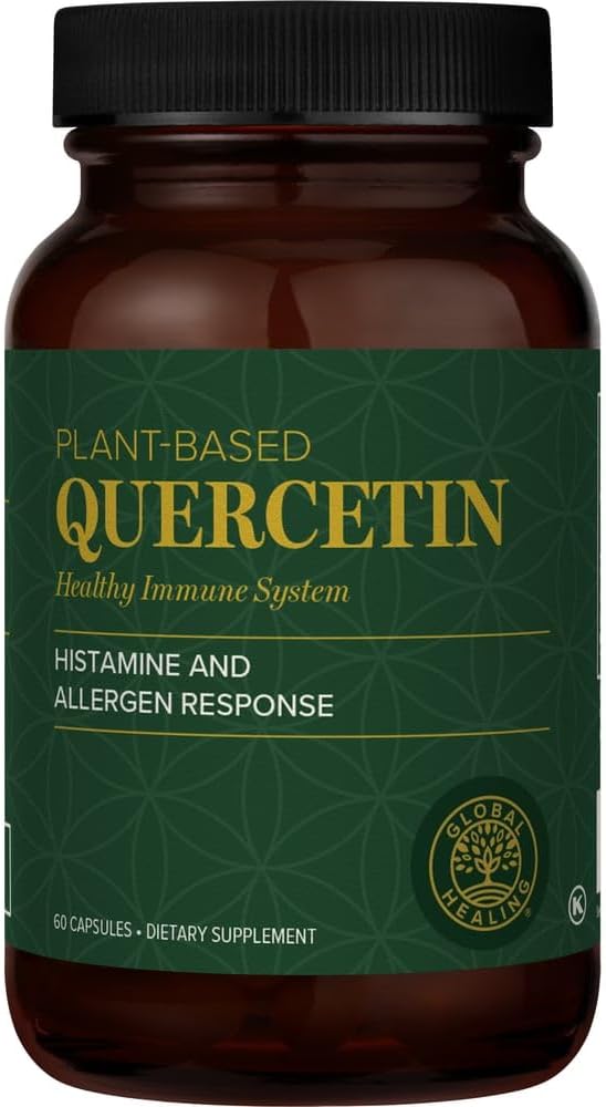 Global Healing Center - Vitamin D3 5000IU &amp Quercetin 250mg - Supports Bones and Immune System Respiratory Health