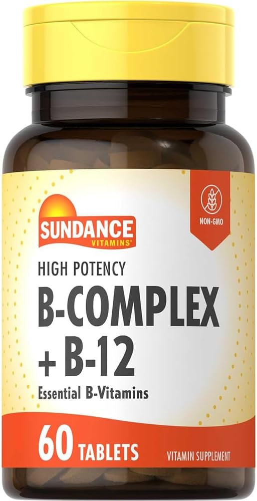 Sundance Vitamins B-Complex + B-12-60 Tablets Pack of 3