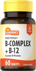 Sundance Vitamins B-Complex + B-12-60 Tablets Pack of 3