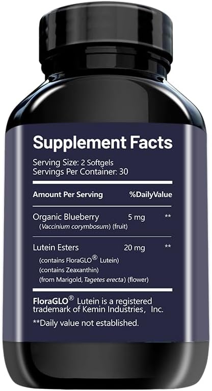 Smith's Vitamins &amp Herbs Lutein with Zeaxanthin 40mg Supplement Eye Health Vitamins Gluten Free&ampNo Wheat60 Softgels