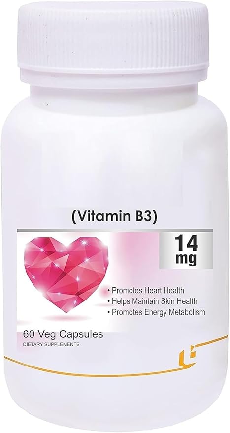RJ 14mg Vitamin B3 with Inositol 50mg Supplement - 60 Veg Capsules