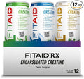 FITAID RX Zero Sugar Encapsulated Creatine Post-Workout Recovery Zero Sugar Drink All-In-One Blend BCAAs Glucosamine Turmeric B-Complex Electrolytes Variety Pack 12 Fl Oz (Pack of 12)