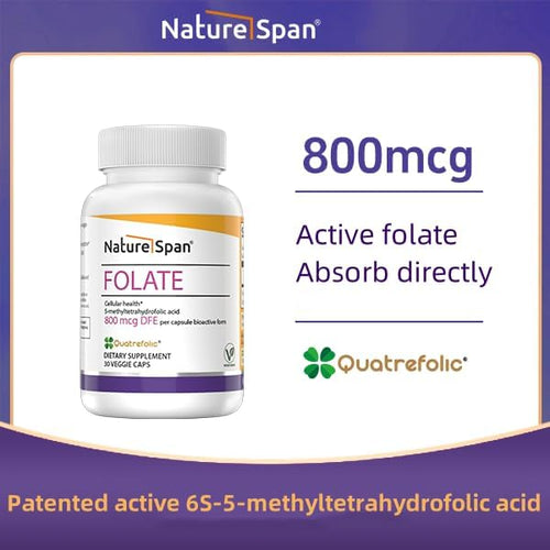 Active 6S-5-methyltetrahydrofolic Acid 800 mcg30 Capsules